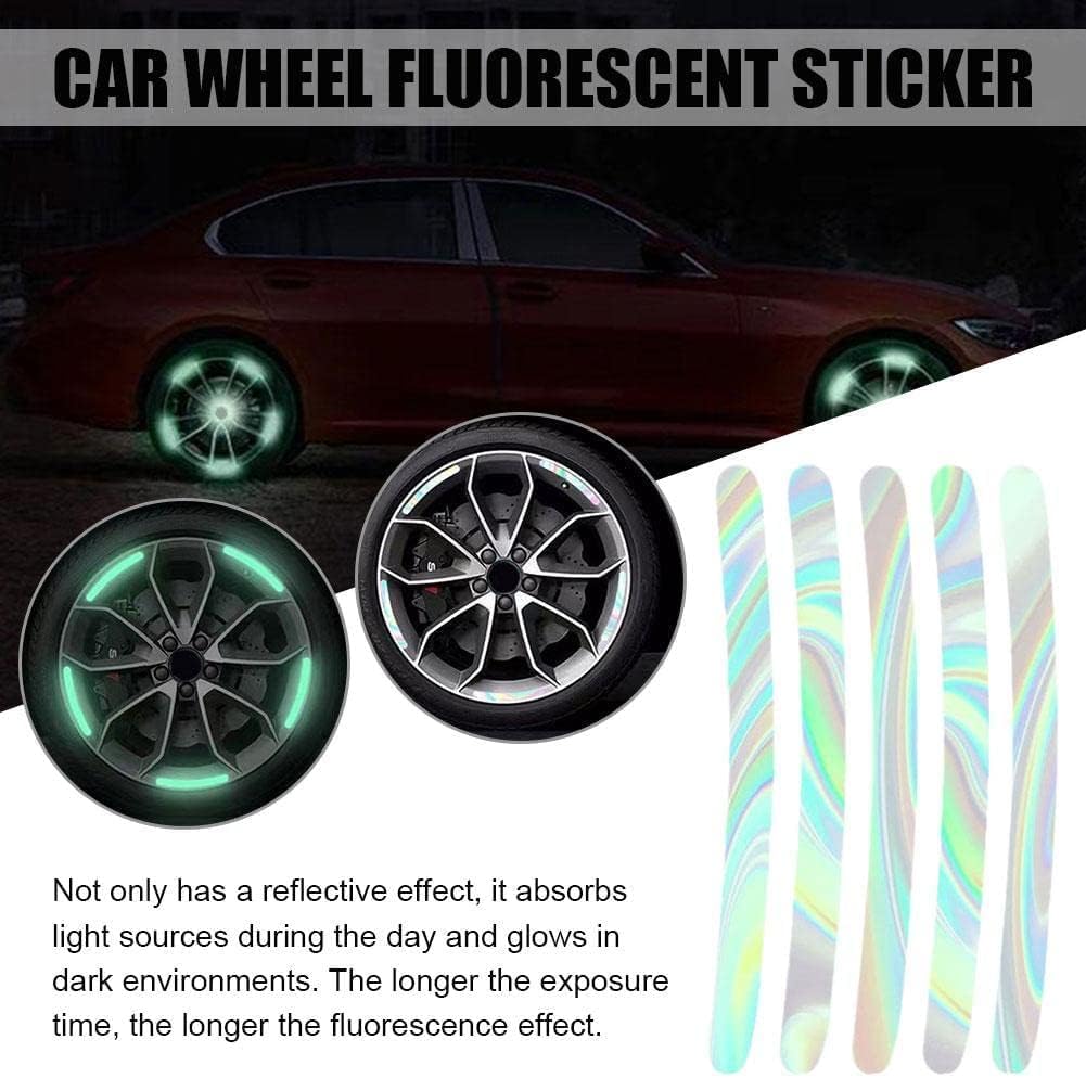 GlowSafe Wheel Rim Stickers