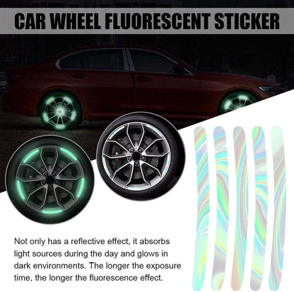 GlowSafe Wheel Rim Stickers