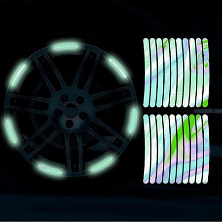 GlowSafe Wheel Rim Stickers