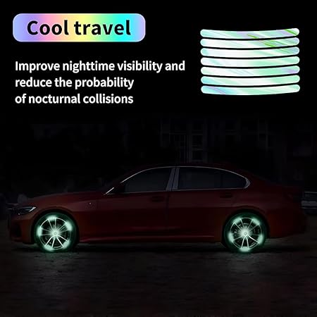 GlowSafe Wheel Rim Stickers